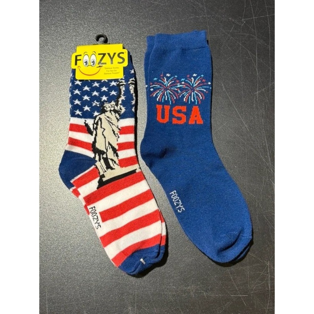 Patriotic 4th of July socks size 9-11